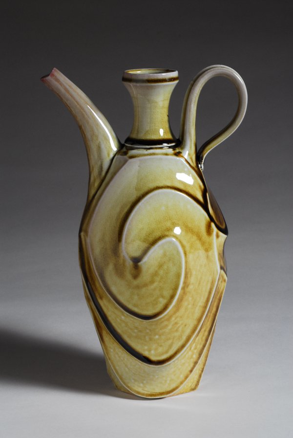 Connell_Jim_Golden Yellow Carved Ewer