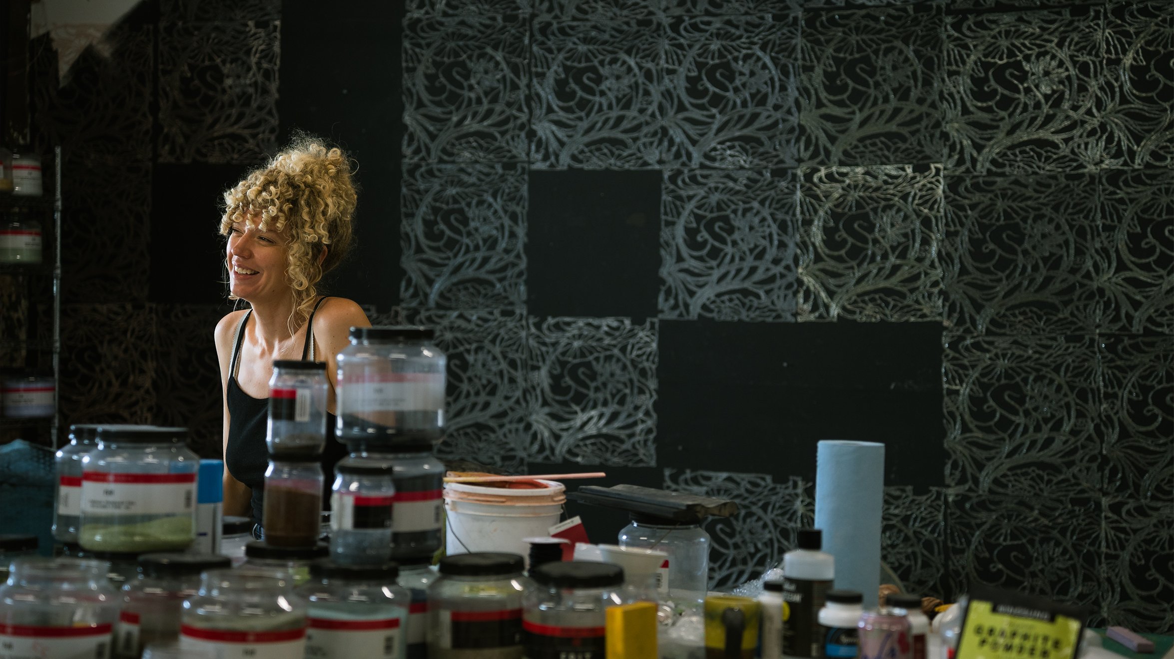 kate clements in studio